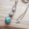 Amazonite & Clear Quartz Macrame Necklace - Image 2